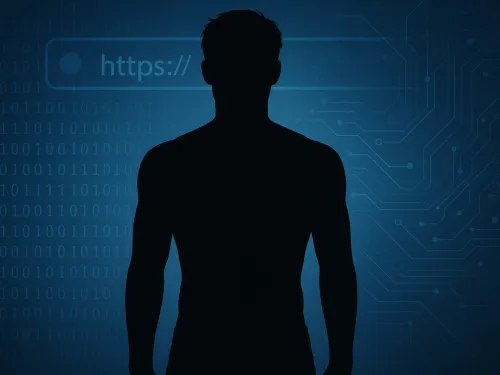 NCC Blog Post Header - Man in silhouette with an internet themed background.
